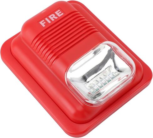 Sound and Light Alarm, 12V 24V Built in LED Super Loud Warning Siren with Flashing Red Light, for Residential Buildings Shopping Malls Hotels in Saudi Arabia