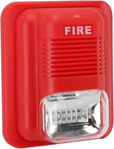 Sound and Light Alarm, 12V 24V Built in LED Super Loud Warning Siren with Flashing Red Light, for Residential Buildings Shopping Malls Hotels in Saudi Arabia