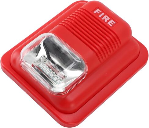 Sound and Light Alarm, 12V 24V Built in LED Super Loud Warning Siren with Flashing Red Light, for Residential Buildings Shopping Malls Hotels in Saudi Arabia