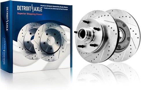 Detroit Axle - Front Brake Rotors for 2-Wheel ABS - 1994–2001 Ford E-150 Econoline, 1994–1996 F-150 RWD – 11.73" Disc Brake Rotor Replacement in Saudi Arabia