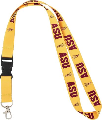 Desert Cactus Arizona State University Lanyard Sun Devils ASU Car Keys ID Badge Holder Lanyard Keychain Detachable Breakaway Snap Buckle (Design C) in Kuwait