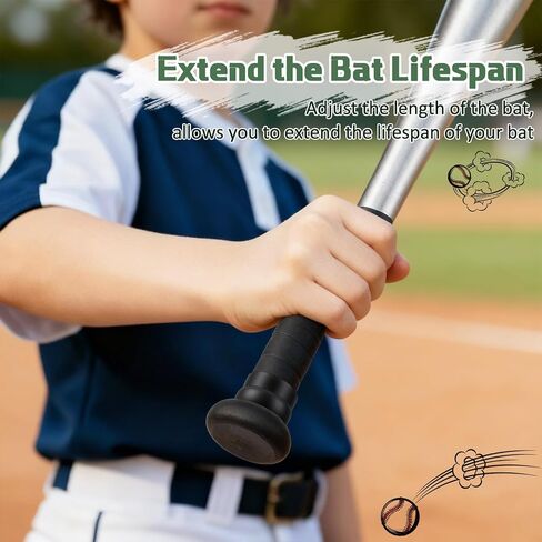 Soulchen 12 Pack Bat Grip Choke up Ring for Youth Baseball Softball Tee Ball Choke Ring Improve Grip Through Swing Knob and Reduce Sting Baseball Bat Accessories - Black in Saudi Arabia