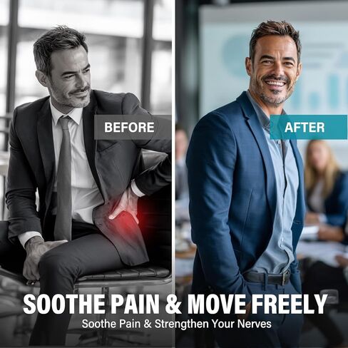 مكمل العصب الوركي وعدم الراحة - منقذ الأعصاب للاعتلال العصبي، 120 كبسولة تحتوي على حمض ألفا ليبويك 300 مجم ومركب فيتامين ب لراحة مستهدفة in Kuwait