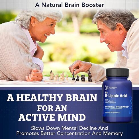 Geronova Research Bio-Enhanced R-Lipoic Acid, 115 mg Capsules - 4 Month Supply - Stabilized R Alpha Lipoic Acid Supplement with Enhanced Absorption - 120 Count in Kuwait