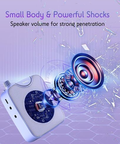 SHIDU 35W Voice Amplifier with Wireless Lavalier Microphone, Bluetooth Voice Amplifier for Teachers, Portable Speaker with Microphone for Classroom Meeting Training, Pearl Chain Design in Kuwait