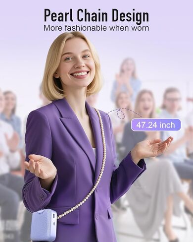 SHIDU 35W Voice Amplifier with Wireless Lavalier Microphone, Bluetooth Voice Amplifier for Teachers, Portable Speaker with Microphone for Classroom Meeting Training, Pearl Chain Design in Kuwait