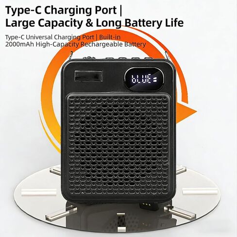 Wireless Voice Amplifier with Microphone Headset, 25W Portable PA System with Bluetooth, Support TF Card for Teachers, Tour Guides, Coaching, Sales and Outdoor Speaking in Kuwait