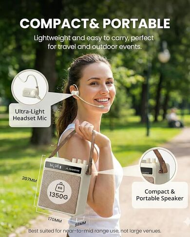 Avantree VoxAmp Duo – Portable Wireless Voice Amplifier Microphone & Speaker Set for Classroom, Small Events & Parties, USB Recording & Playback, 30W Clear Voice & Rich Sound, 14H Battery in Saudi Arabia