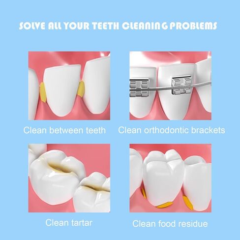 50 قطعة من فرش الأسنان بين الأسنان على شكل حرف L مقبض قصير، 5 أحجام مختلفة فرشاة تنظيف الأسنان بزاوية مسواك بين الأسنان in Kuwait