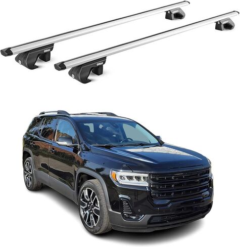 OMAC Roof Rack Cross Bars Luggage Carrier for GMC Terrain 2025 Alu Black 2 Pieces in Saudi Arabia