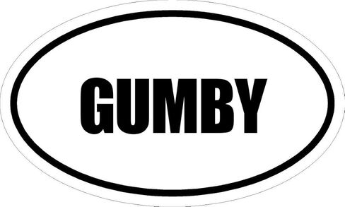 Beach Graphic Pros 6" Printed Euro Style Oval Gumby Decal Sticker décor Impact Font Style. in Saudi Arabia