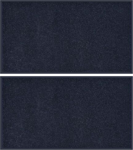 OrangeStar 2-Pack سجادة باب كبيرة جدًا مقاس 4x6 قدم، سجادة ترحيب شديدة التحمل غير قابلة للانزلاق للمدخل الداخلي والخارجي، الشرفة، الفناء - سهلة التنظيف، مناطق ذات حركة مرور عالية، أسود in Kuwait