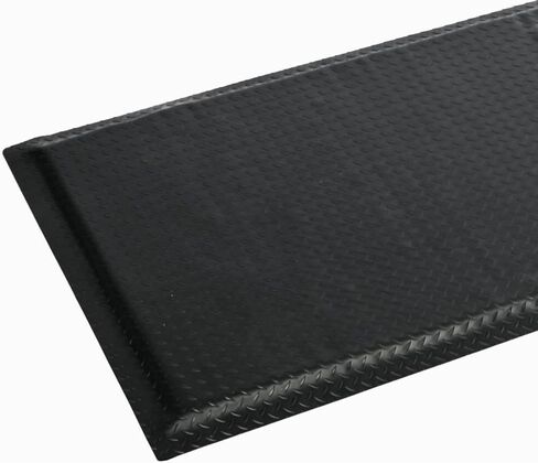 سجادة مضادة للتعب مقاس 3 أقدام × 5 أقدام، سجادة واقفة مريحة من الدرجة الصناعية مضادة للتعب بسمك 15/16 بوصة، سجادة أرضية ورشة عمل شديدة التحمل لآلام الساق والظهر (أسود، 3 * 5 أقدام) in Kuwait
