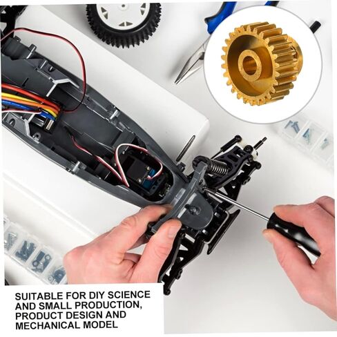 Gatuida 26t Motor Pinion Gear Copper Gear لسيارة Rc متوافقة مع المحركات الكبيرة ومقاومة التآكل للمشروعات اليدوية والنماذج الميكانيكية in Saudi Arabia