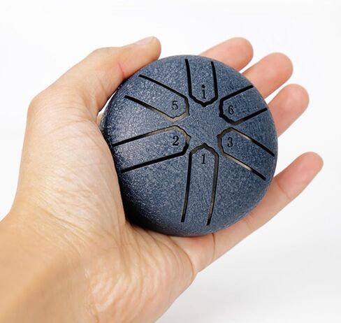 Mini Steel Tongue Drum 6 Note Percussion Instrument with Mallet, Portable Hand Pan Drum for Relaxation & Casual Play in Saudi Arabia