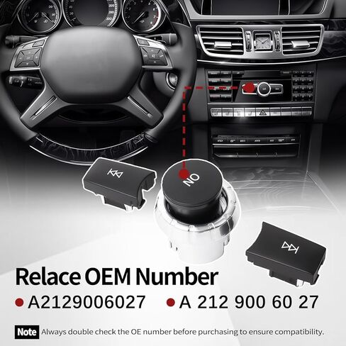 Multimedia Control Knob Switch – COMAND Audio Controller Replacement for Mercedes-Benz E-Class C-Class GLK ML CLA GLA CLS (A 2129006027) in Saudi Arabia