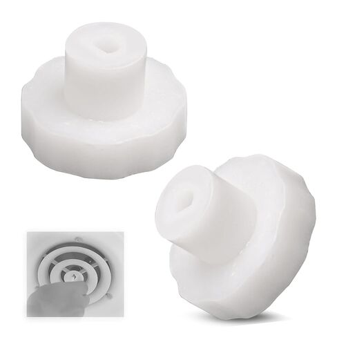 HVAC Manual Damper Knob for 0.25 Inch Shaft, Replacement Control Knob for HVAC Ceiling Dampers & Round Duct Ring with Butterfly Damper, White Easy-Grip Design for Airflow Adjustment,2 Pack in Kuwait