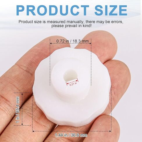 HVAC Manual Damper Knob for 0.25 Inch Shaft, Replacement Control Knob for HVAC Ceiling Dampers & Round Duct Ring with Butterfly Damper, White Easy-Grip Design for Airflow Adjustment,2 Pack in Kuwait