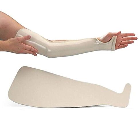 Rolyan Long Arm Splint with Radial Bar, TailorSplint, Beige, Solid, 1/8" (3.2mm), Low-Temperature Thermoplastic Splint, Immobilizes Wrist & Elbow, Promotes Recovery, Therapy & Rehab Use in Saudi Arabia