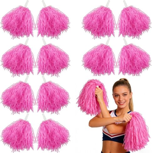 12 عبوة من كرات التشجيع البلاستيكية الوردية، كرات بلاستيكية لتشجيع الرقص الرياضي للجذور، وساحة التشجيع، وفريق التشجيع (وزن كل منها 30 جرامًا) in Kuwait