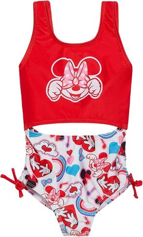 Disney Minnie Mouse UPF 50+ One Piece Bathing Suit Infant to Big Kid Sizes (12 Months - 14-16) in Saudi Arabia