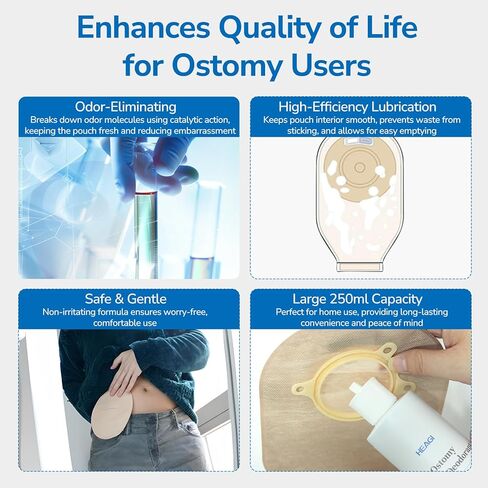 قطرات مزيل الرائحة لأكياس فغر القولون، قطرات الفغرة، مستلزمات الفغرة، معادل الرائحة، غير معطر، زجاجة 8.5 أونصة in Kuwait