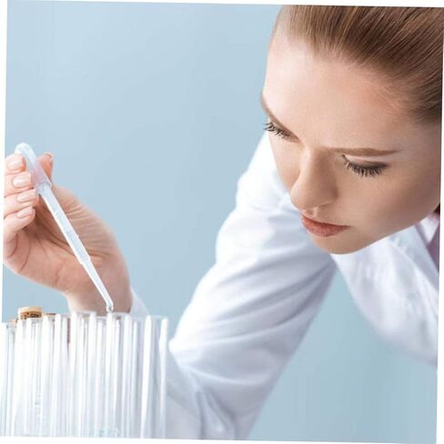 LIFKOME 205 قطعة 3 مل ماصات بلاستيكية متدرجة للاستعمال مرة واحدة مع مقياس، 100 قطعة × 2 و5 قطع من الممرات البلاستيكية، قطارات الكيمياء المعملية للزيوت العطرية ونقل السوائل in Saudi Arabia