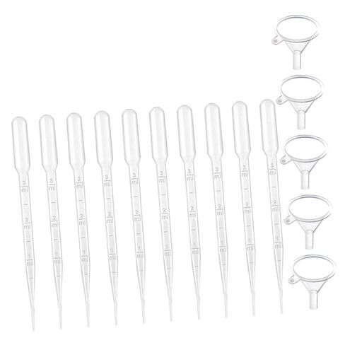 SAFIGLE 205pcs 3ml Graduated Plastic Pipettes with 5pcs Funnels, Disposable Laboratory Transfer Droppers 150mm Length for Chemistry, Liquid Handling and Lab Experiments in Saudi Arabia