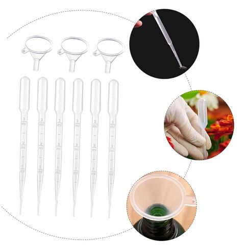SAFIGLE 205pcs 3ml Graduated Plastic Pipettes with 5pcs Funnels, Disposable Laboratory Transfer Droppers 150mm Length for Chemistry, Liquid Handling and Lab Experiments in Saudi Arabia