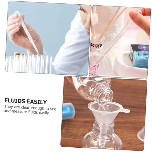 SAFIGLE 205pcs 3ml Graduated Plastic Pipettes with 5pcs Funnels, Disposable Laboratory Transfer Droppers 150mm Length for Chemistry, Liquid Handling and Lab Experiments in Saudi Arabia