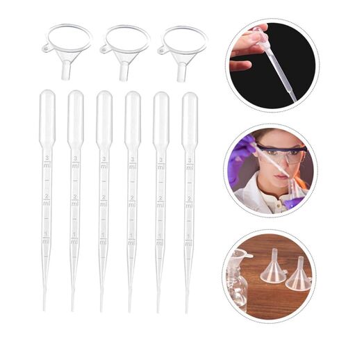 205pcs 3ml Graduated Plastic Dropper Pipettes with 5 Small Funnels, Disposable Transfer Pipettes for Laboratory, Chemistry, and Medical Use in Saudi Arabia
