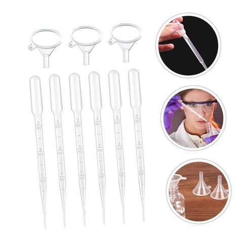 205pcs 3ml Graduated Plastic Pipette Droppers with Funnels, Disposable Transfer Droppers for Laboratory, Essential Oils, and Liquid Measurement in Saudi Arabia