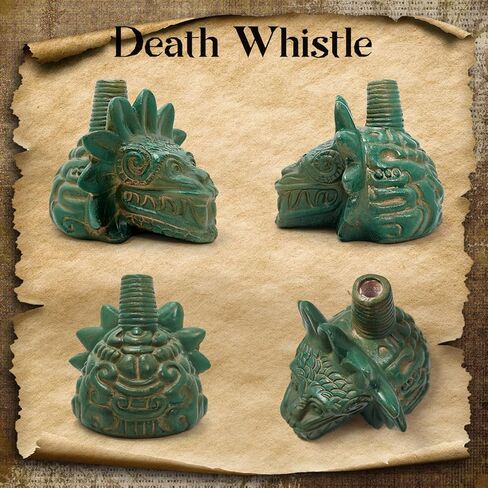 Aztec Death Whistle Loudest 125+ Decibels, Authentic Human Screaming Sound for Scares, Easy Blow Mayan War Whistle for Collectors, Pranks & Rituals in Kuwait
