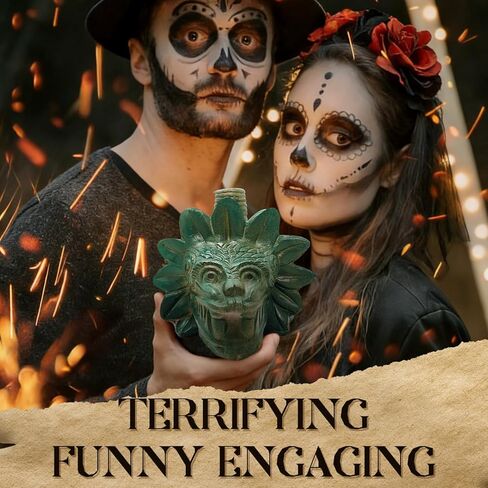 Aztec Death Whistle Loudest 125+ Decibels, Authentic Human Screaming Sound for Scares, Easy Blow Mayan War Whistle for Collectors, Pranks & Rituals in Kuwait