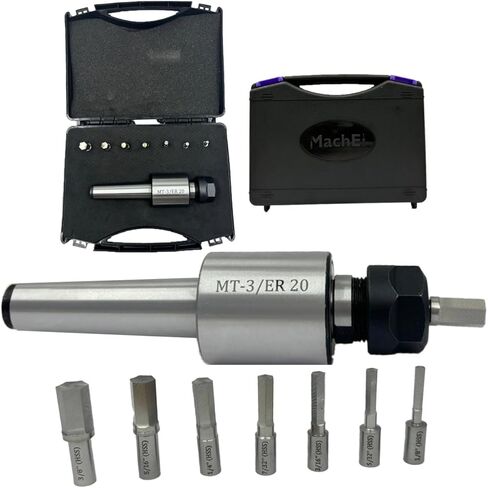 Machel MT2 Shank Rotary Broach مع محول ER16 ومجموعة من 7 Broaches لتطبيقات الآلات متعددة الاستخدامات in Kuwait