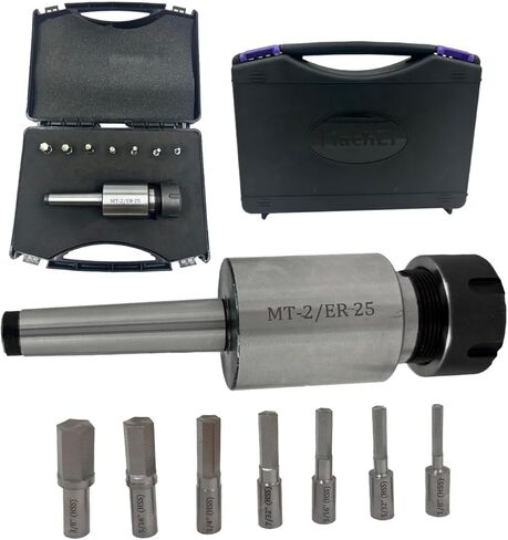 Machel MT2 Shank Rotary Broach مع محول ER16 ومجموعة من 7 Broaches لتطبيقات الآلات متعددة الاستخدامات in Kuwait