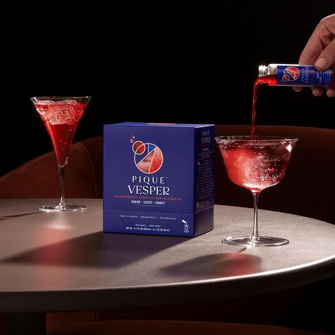 بيكيه فيسبر فاتح للشهية غير كحولي | إل-ثيانين، تارت الكرز وداميانا | الهدوء والاسترخاء ودعم المزاج | عضوي، غير معدل وراثيًا، خالي من السكر | 6 قوارير in Kuwait