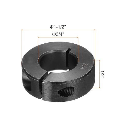 MECCANIXITY Shaft Collar 3/4" Bore Single Split Carbon Steel Clamping Collar Shaft Collars with Set Screw Black in Saudi Arabia