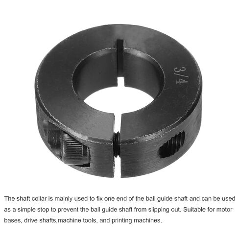 MECCANIXITY Shaft Collar 3/4" Bore Single Split Carbon Steel Clamping Collar Shaft Collars with Set Screw Black in Saudi Arabia