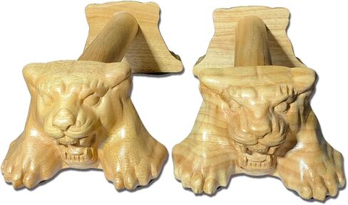 Tiger Power,Wood Pushup Bars Non-Slip Base Exercise Home. in Kuwait