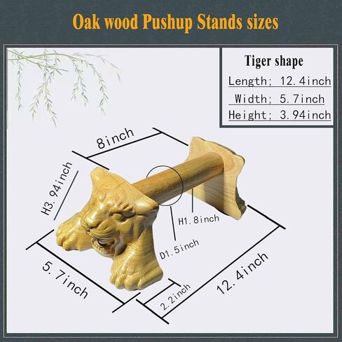 Tiger Power,Wood Pushup Bars Non-Slip Base Exercise Home. in Kuwait