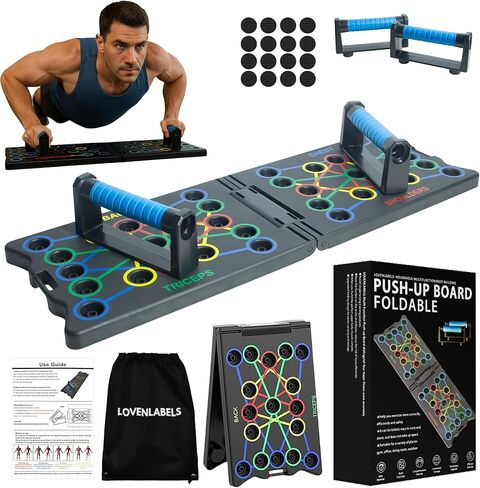 Foldable Push-up Board | Workout Equipment for Strength Training & Bodyweight Exercises | Fitness Equipment for Men & Women | Portable Exercise Equipment for Home Gym & Calisthenics in Saudi Arabia