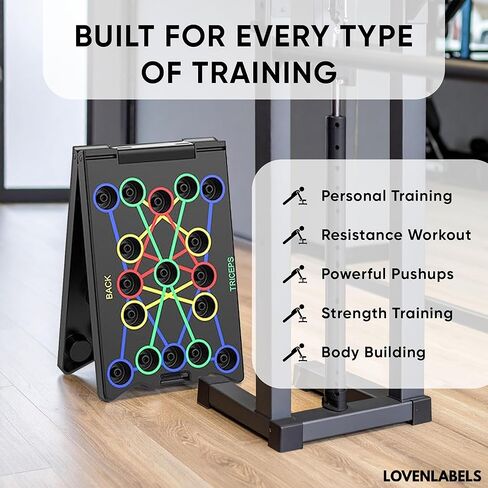 Foldable Push-up Board | Workout Equipment for Strength Training & Bodyweight Exercises | Fitness Equipment for Men & Women | Portable Exercise Equipment for Home Gym & Calisthenics in Saudi Arabia