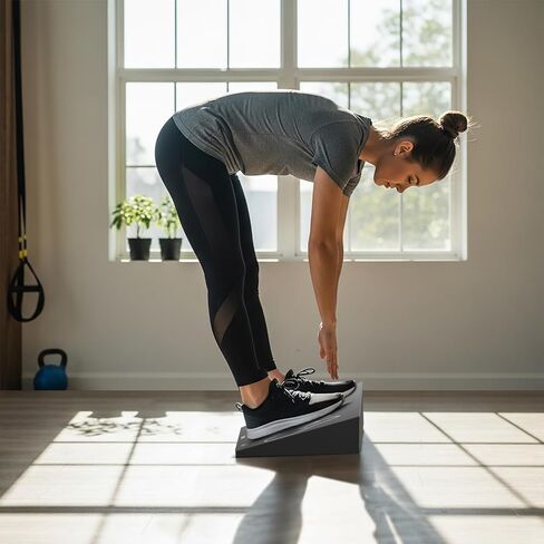 لوح مائل 3 قطع مقاس 30.48 سم من نقالة الساق إسفين القرفصاء لمعدات العلاج الطبيعي، التهاب اللفافة الأخمصية، الكعب، تمدد القدم، جبيرة الساق، وتد تمدد الساق لتحسين الجزء السفلي من الساق in Kuwait