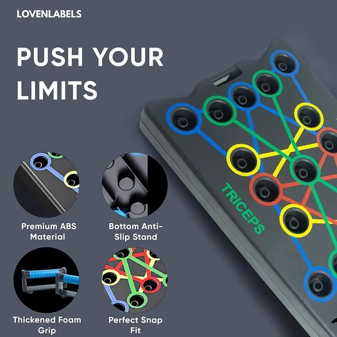 Foldable Push-up Board | Workout Equipment for Strength Training & Bodyweight Exercises | Fitness Equipment for Men & Women | Portable Exercise Equipment for Home Gym & Calisthenics in Saudi Arabia