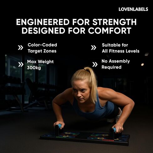 Foldable Push-up Board | Workout Equipment for Strength Training & Bodyweight Exercises | Fitness Equipment for Men & Women | Portable Exercise Equipment for Home Gym & Calisthenics in Saudi Arabia