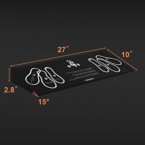 لوح مائل 3 قطع مقاس 30.48 سم من نقالة الساق إسفين القرفصاء لمعدات العلاج الطبيعي، التهاب اللفافة الأخمصية، الكعب، تمدد القدم، جبيرة الساق، وتد تمدد الساق لتحسين الجزء السفلي من الساق in Kuwait