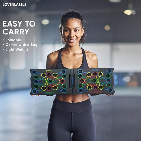 Foldable Push-up Board | Workout Equipment for Strength Training & Bodyweight Exercises | Fitness Equipment for Men & Women | Portable Exercise Equipment for Home Gym & Calisthenics in Saudi Arabia