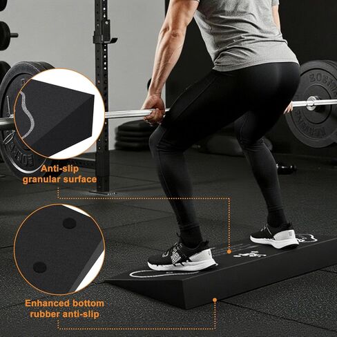 لوح مائل 3 قطع مقاس 30.48 سم من نقالة الساق إسفين القرفصاء لمعدات العلاج الطبيعي، التهاب اللفافة الأخمصية، الكعب، تمدد القدم، جبيرة الساق، وتد تمدد الساق لتحسين الجزء السفلي من الساق in Kuwait