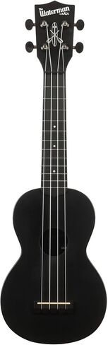 Kala Waterman Black Matte Soprano Ukulele with Custom Ukulele Tote Bag and Quick Start Guide (KA-SWB-BK) in Kuwait